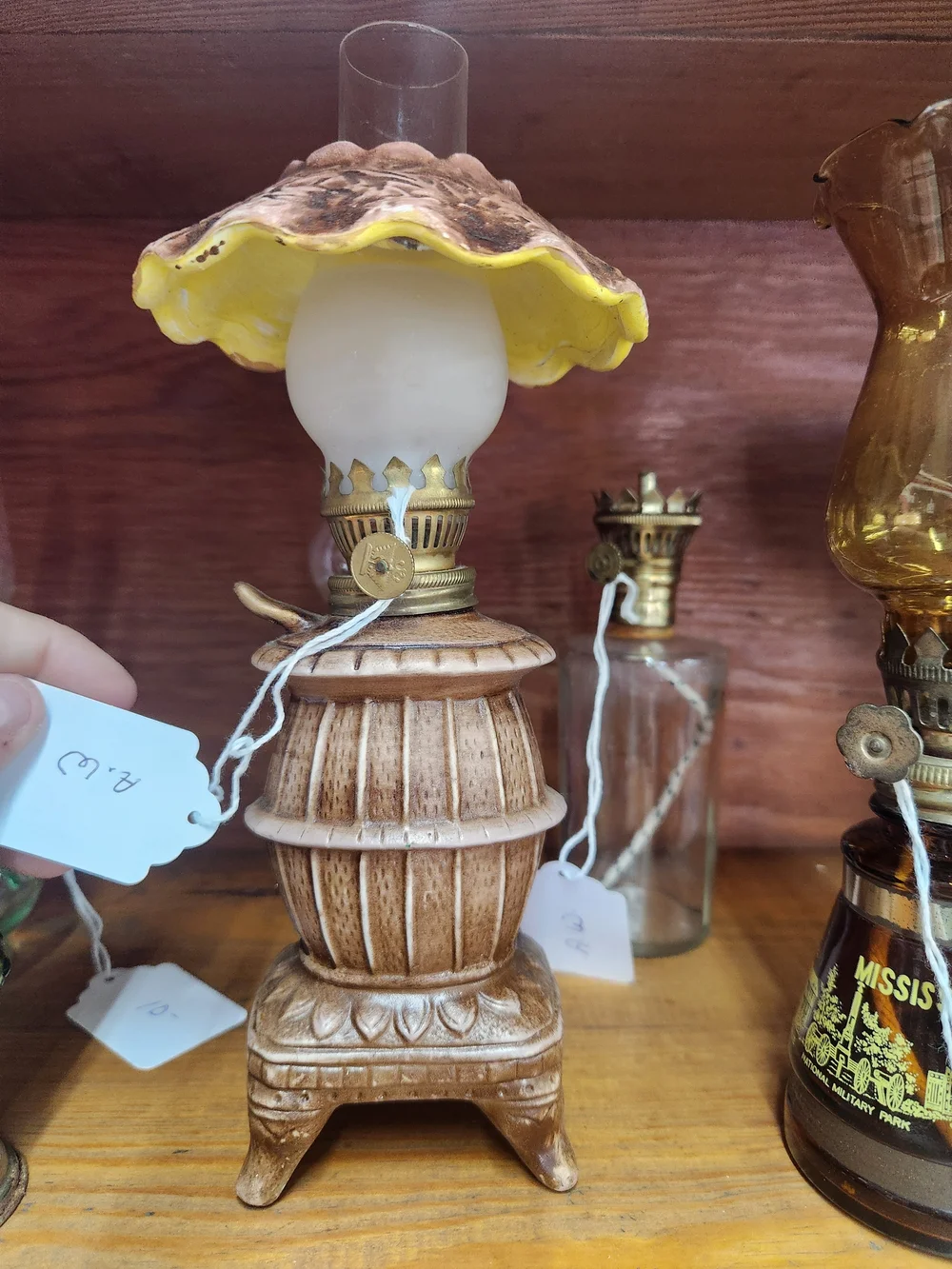 Vintage-Style Mini Bareel Oil Lamp Home Accents